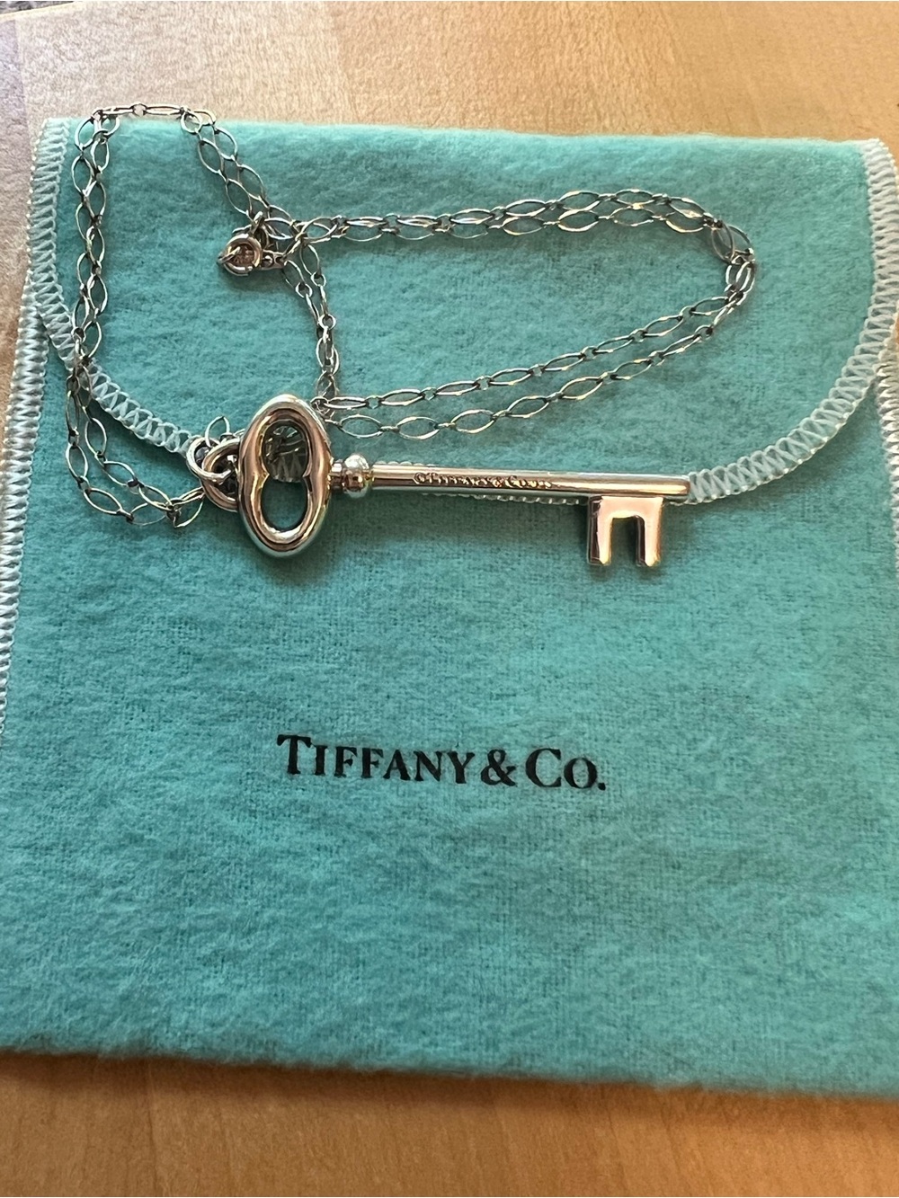 Authentic Tiffany & Co. Key Necklace DISCONTINUED STYLE